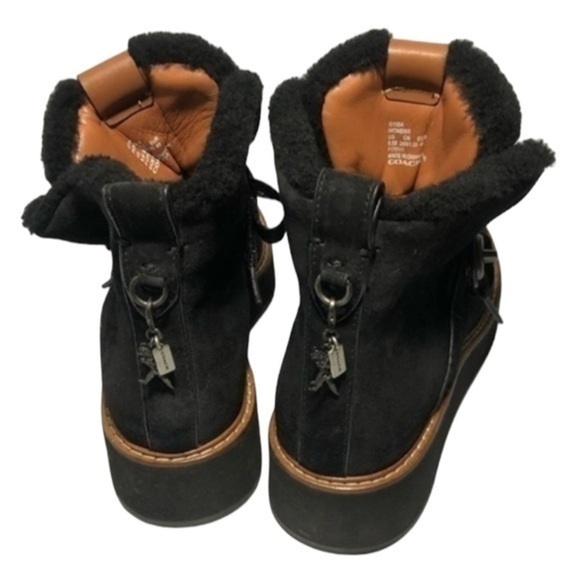 Coach Rex Wedge Platform Fur Booties - Picture 6 of 12